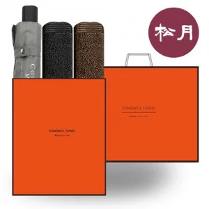 송월 프리미엄 O.G 우산&타올 3매 세트3 (CM3단폰지1P+SW옴므190G 30수 2P)