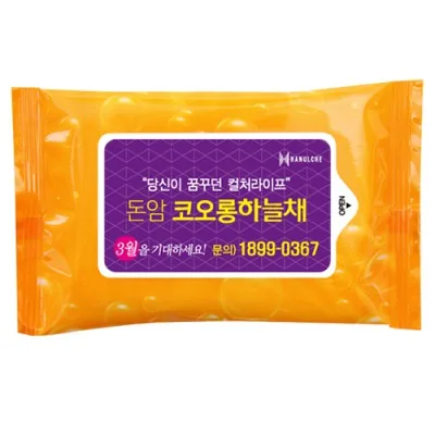(GC)홍보용 물티슈(물방울주황)(10매)