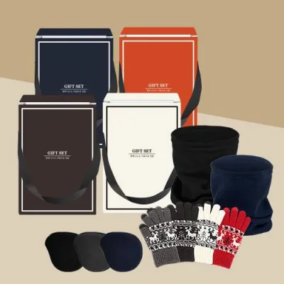 폴라폴리스 넥워머 + 무지 왕 귀마개 + 스마트 터치 사슴 장갑 SET