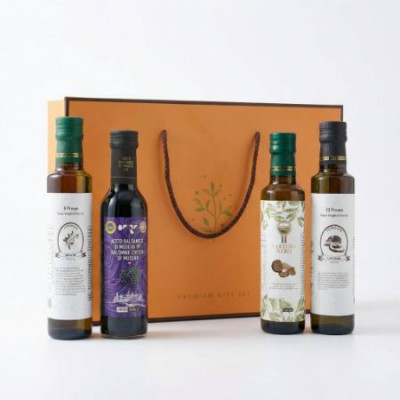 [올리오랩] 올리브오일 250ml +트러플오일 250ml + 발사믹식초 250ml + 아보카도오일 엑스트라버진 250ml 선물세트