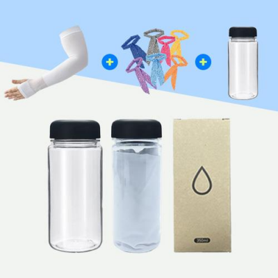 에어 브릭 손 쿨토시 + 국산 물방울 쿨 스카프 + 보틀 350ml SET