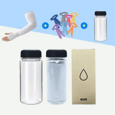 에어 브릭 손 쿨토시 + 국산 물방울 쿨 스카프 + 보틀 350ml SET