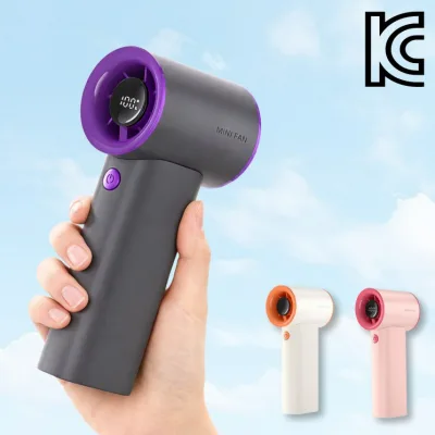 저소음 5단 손 미니 선풍기 휴대용 강풍 3600mAh 대용량 배터리