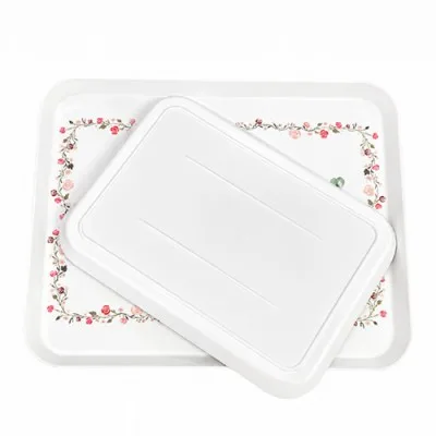 뉴사각 멜라민쟁반(장미) 3p