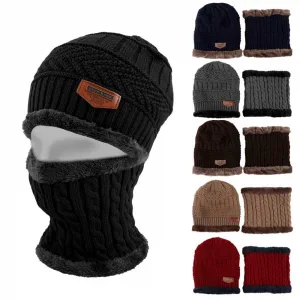 기모 니트 비니 넥워머 세트