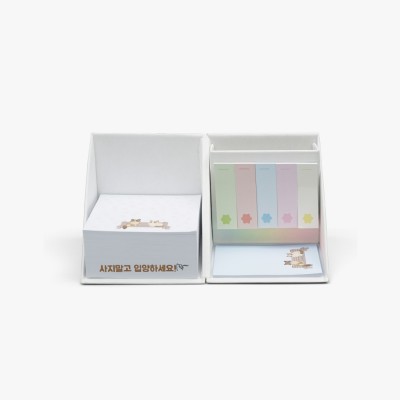 (Blossom) 큐브형 메모함 풀컬러 점착메모지 1P