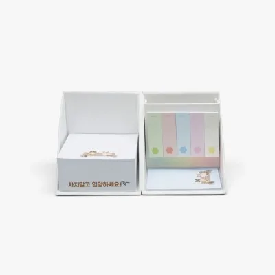 (Blossom) 큐브형 메모함 풀컬러 점착메모지 1P