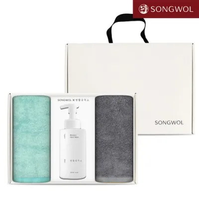 송월 핸드워시 기프트세트 37-1 (솔리드 뱀부무지 250g 2P + 생활공작소500ml 1P)
