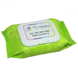 (GC)홍보용 물티슈(물방울연두)(30매)(캡형)