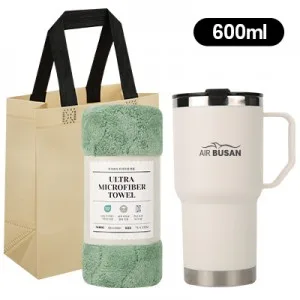 매니시 텀블러 + 타올 선물세트 600ml