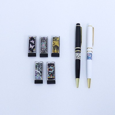 나빌레라 자개USB 금장볼펜2종세트 블랙에디션(신수문양) (8G~32G)