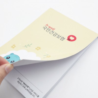 (Blossom) 세로형 떡제본 메모 노트 제작형 1P
