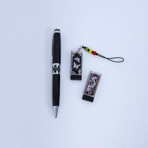 나빌레라 자개USB 블랙에디션 자개띠볼펜2종세트(신수문양) (8G~32G)