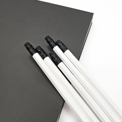incolor 잘 써지는 화이트 육각 연필 (2B)