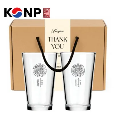 한국전통 K컬쳐 곤룡포 샤이닝 글라스컵 480ml 2P 기프팅