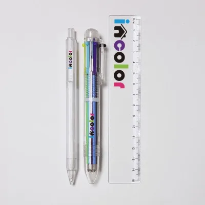 incolor 문구세트 OPP 19 (샤프+6색볼펜+자)