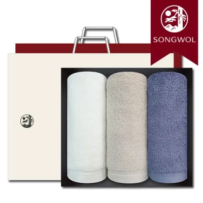 송월타올 샹떼 160g (40수/40*80cm) 3매입 선물세트(박스+쇼핑백 포함)