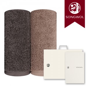 송월타올 포인트 200g (40수/40*90cm) 2매입 선물세트(박스+쇼핑백 포함)