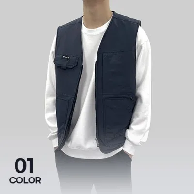 폴라폴리스 안감 베이직 겨울조끼 남녀공용 방한 단체 유니폼 M-4XL