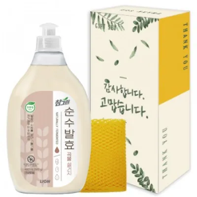 참그린 곡물용기 500ml+망사수세미 선물세트