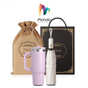 MONDO몬도 텀블러 선물세트 890ML 핸들텀블러 1개+3단자동우산 1개 기프트세트