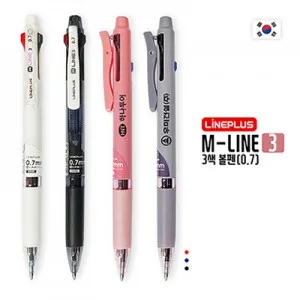 M-라인3 3색 볼펜 (0.7mm)