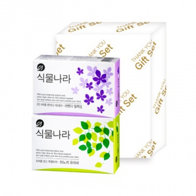 식물나라 히노끼+라벤더 비누 선물세트