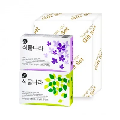 식물나라 히노끼+라벤더 비누 선물세트