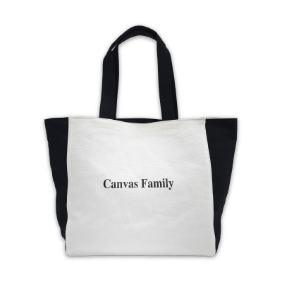 (Canvas Family) 블랙&화이트 리버서블 에코백