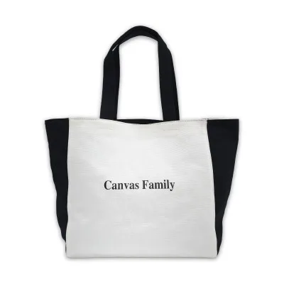 (Canvas Family) 블랙&화이트 리버서블 에코백