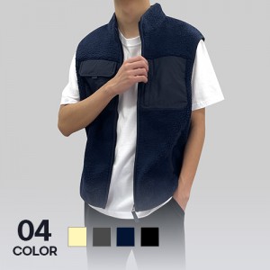 캐주얼 뽀글이 후리스 조끼 남녀공용 보온 단체 유니폼 S-4XL