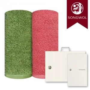 송월타올 컬러풀 170g (30수/40*80cm) 2매입 선물세트(박스+쇼핑백 포함)