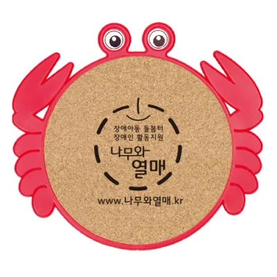 꽃게 콜크냄비받침