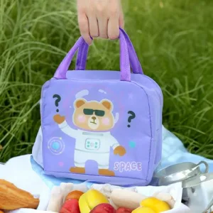 파스텔 우주곰 보온보냉백