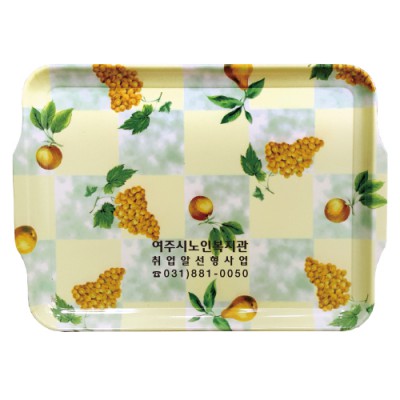 K멜라민쟁반(바둑포도) 3P
