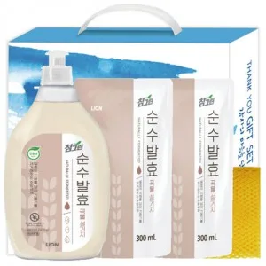 참그린 곡물용기+곡물리필2p+망사수세미 선물세트