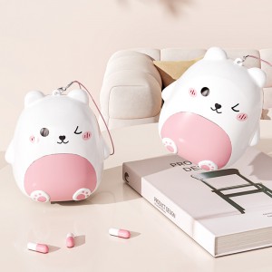 (Blossom) 윙크 곰돌이 휴대용 키링 알약 케이스 1P