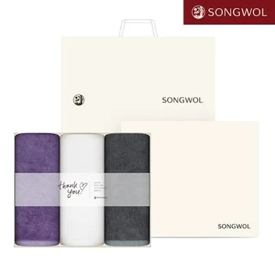 송월 뱀부 프리미엄 무지40 (180g) 3P 고급형 띠지세트