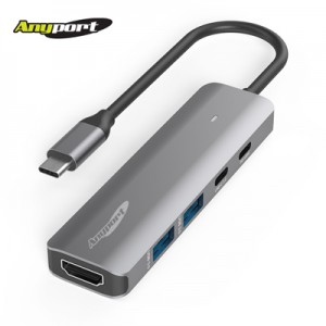 애니포트 5IN1 PD 100W OTT지원 미러링 HDMI 4K60Hz C타입허브 AP-TC560