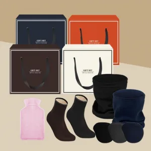 폴라폴리스 넥워머 + 무지 왕 귀마개 + 다용도 손난로 + 방한덧신 SET