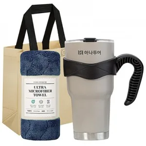 만다라 대용량 진공 텀블러 + 타올 선물세트