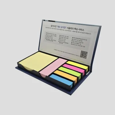 (Blossom) 하드커버 메모함 대 - 형광오색지 (200매)