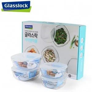 [글라스락] 강화 사각렌지볼 중소 4조
