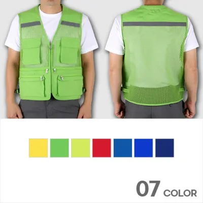 앞뒤반사 망사 안전조끼 남성 여성 스태프 현장 유니폼 L-3XL