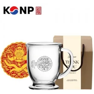한국전통 K컬쳐 곤룡포 클래식 글라스 머그컵 440ml 1P 기프팅
