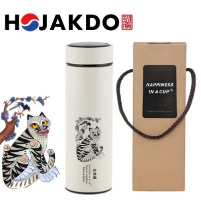 한국전통 K컬쳐 까치와호랑이 호작도 데일리 텀블러 500ml 기프팅