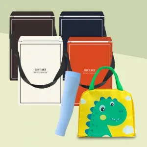 공룡 보온보냉백 + 어린이 쿨토시 SET