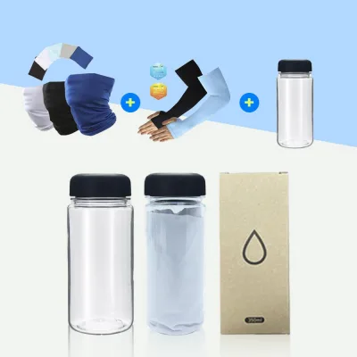 스포츠 무지 쿨마스크 + 국산 고급 손등커버형 쿨토시 + 보틀 350ml SET