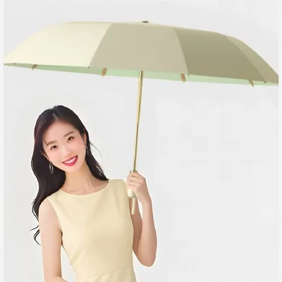 (Blossom) 아이스크림 배색 접이식 자동 양우산 10K 1P
