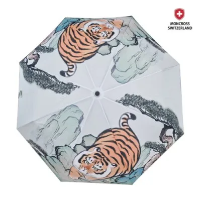 몽크로스 호랑이 3단 수동 우산